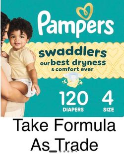 Pampers Swaddlers Size 4 Diapers 120 Count Pañales