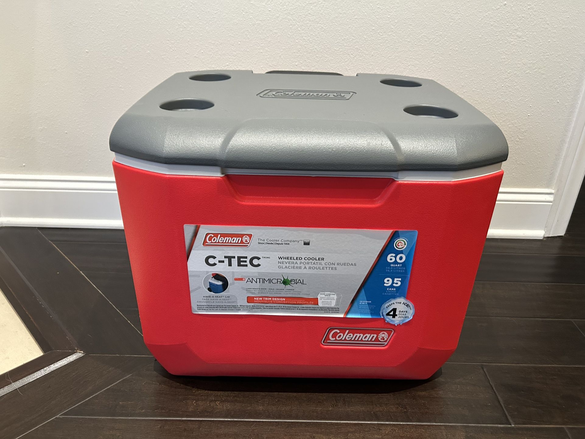 Coleman 60-Quart Cooler With Wheels