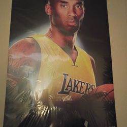 Kobe Bryant Poster With Cardboard With Plastic Cover