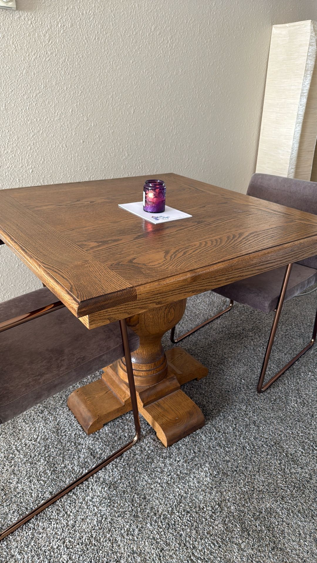 High Quality Solid Wood. High Quality + Beautiful Design + Durable - Comes With 2 Chairs