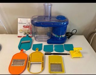 NEW Cook's Essentials Electric Mandoline Slicer KA4536 w/ Blades & Manual