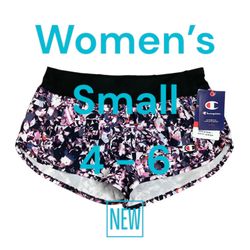 Women's Champion Small 4 - 6 Shorts Sport Pattern Activewear Athletic Yoga NWT