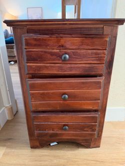 Living Spaces dresser and two nightstands