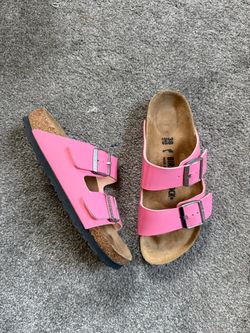 Birkenstock Arizona Pink Patent Leather Sandals Women's Size 38 US L7 M5