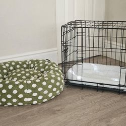 23" Medium Folding DOG CRATE/KENNEL & BEDS  ~  Comfy, Calm & Clean