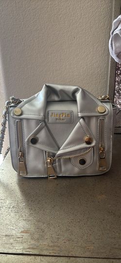 Silver bag with gold