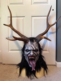 Authentic Hand-Carved Wooden Krampus Mask - Stefan Koidl