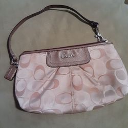 COACH  Tan small Clutch/Wristlet Purse