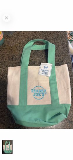 Trader Joe's Mini Pastel Canvas Tote Bag