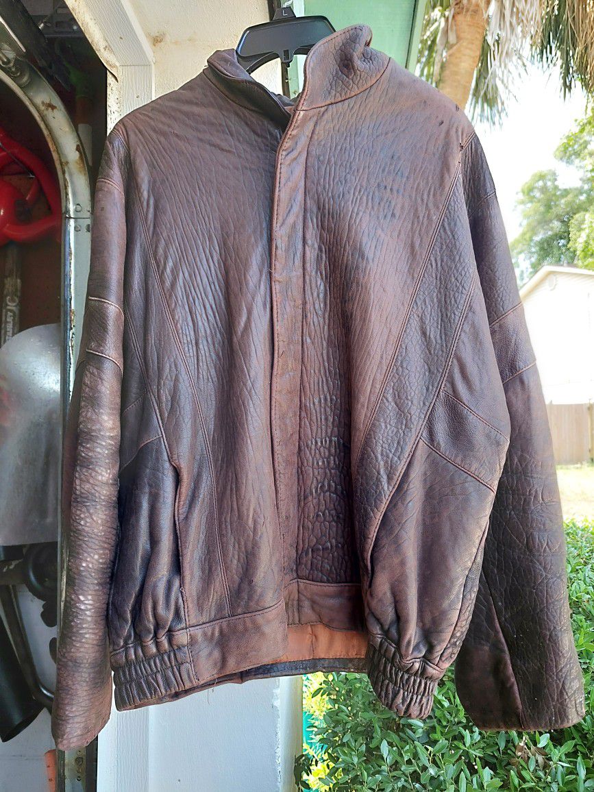 Vintage Leather Jacket. Worn By My Wife And Son