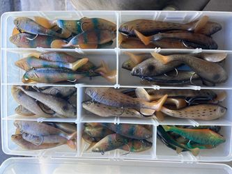 Large Assortment of Soft Plastic Swimbait Fishing Lures