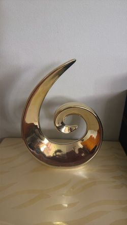 Gold Spiral Decorative Sculpture