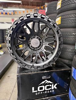 Lock Off-Road Combat Matte Black 20" Wheels 6x139.7 Fits Chevy GMC Tacoma Tundra WE FINANCE