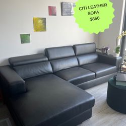 City Leather Sofa