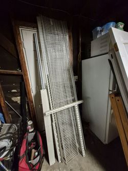 Wire Shelf Panels with Metal Uprights