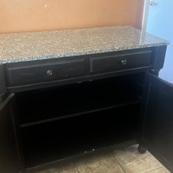 Stone Top Wooden Cabinet 