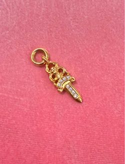 Chrome hearts gold dagger pendent