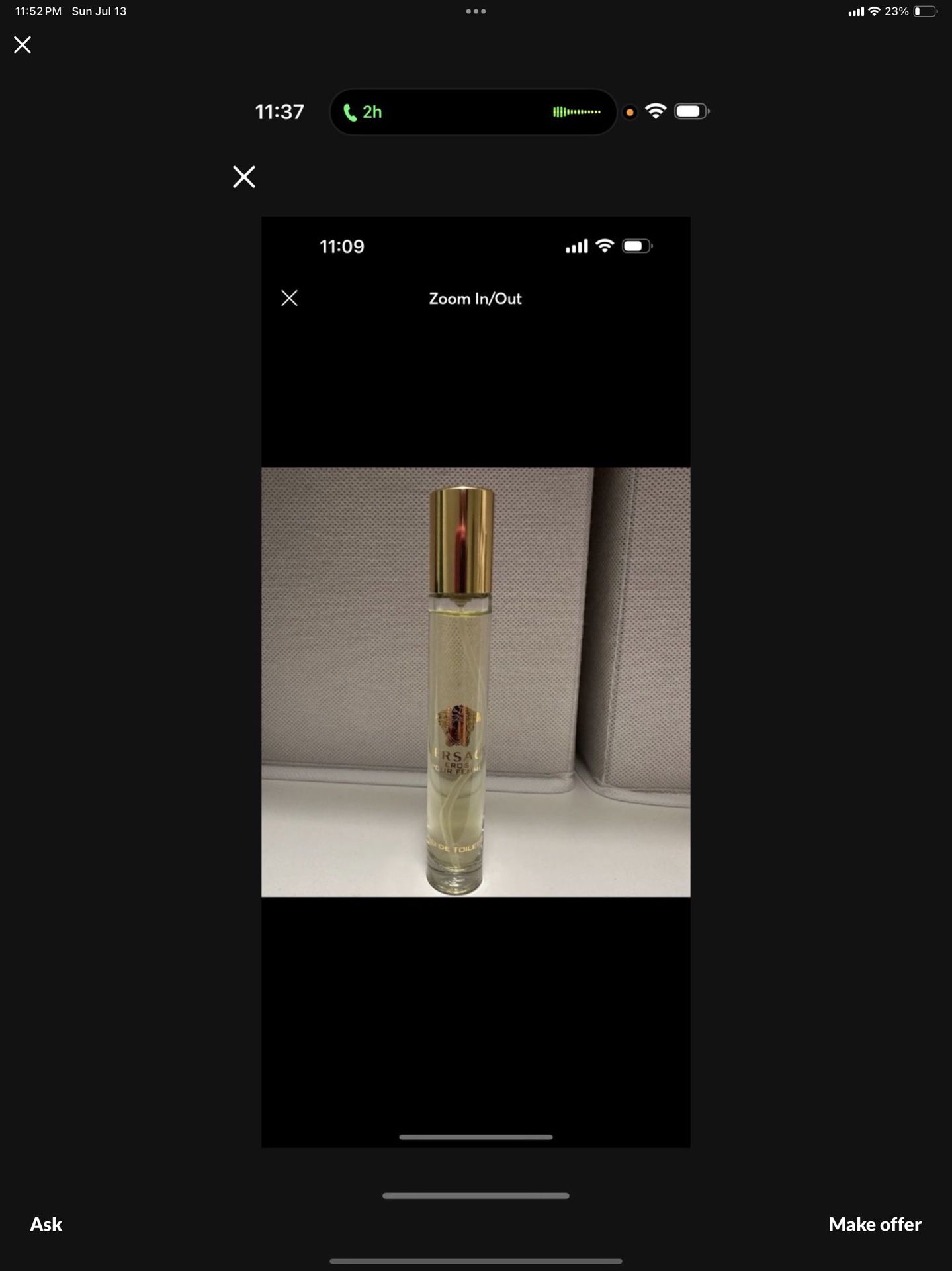 Versace travel spray 10ml Eros pour femme de parfum