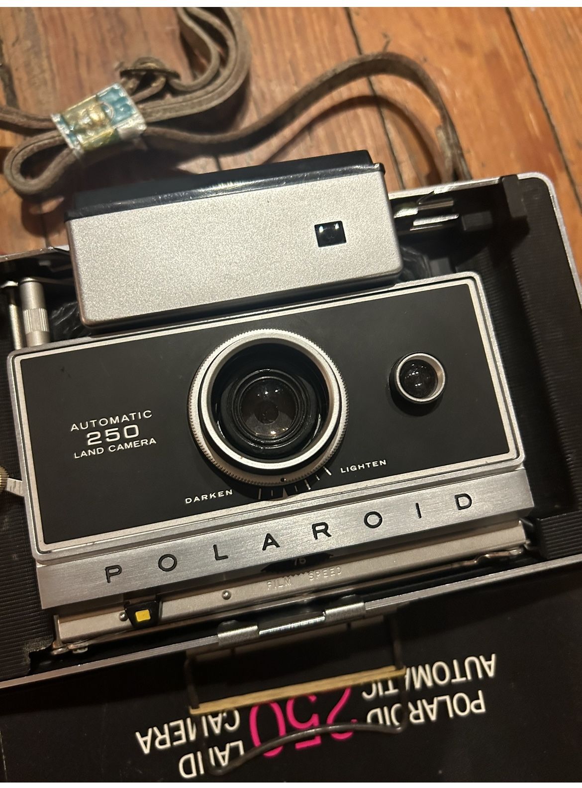 Vintage Polaroid Camera And Case And Extras