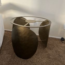 Two Side Tables Missing Glass
