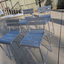 4 High End Patio Barstools 30 In Seat Height Heavy Duty 