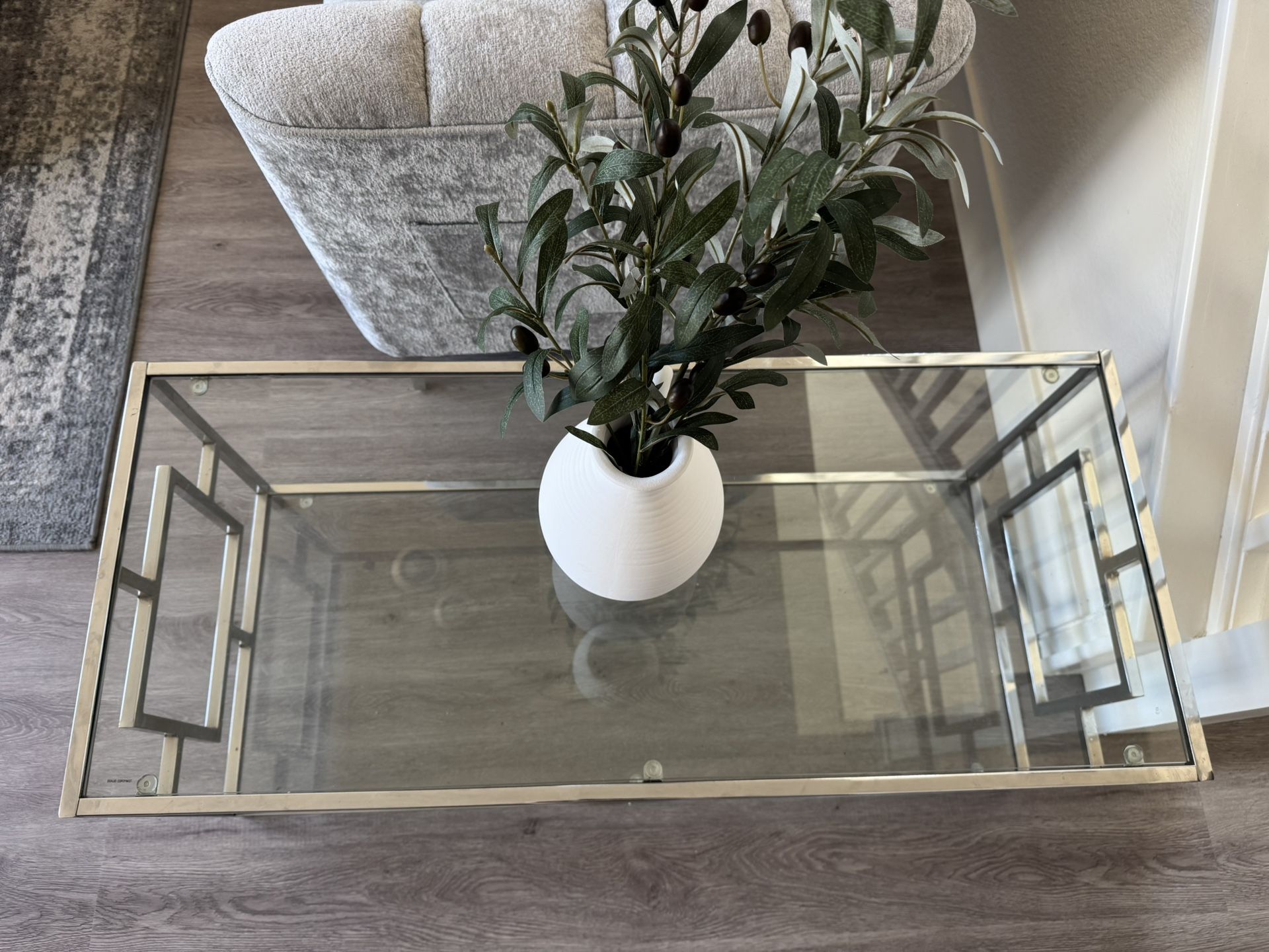 Silver Glass Coffee Table
