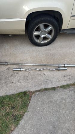 7ft 45lbs barbell & curl bar