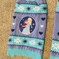 Disney Frozen Pet Sweater Featuring Else And Anna