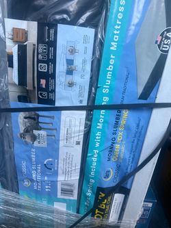Queen mattress with box spring
