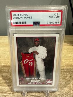 2003 Topps LeBron James Rookie Card #221 PSA
