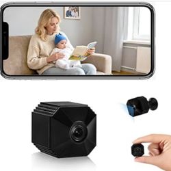 New Upgraded Spy Camera Hidden Camera, WiFi Mini Wireless Small Nanny Cam Real 1080P with Night Vision for Indoor Security, Tiny Secret Camaras Espias