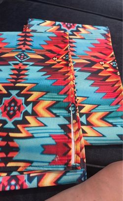 2 Aztec Native Navajo print table runners.