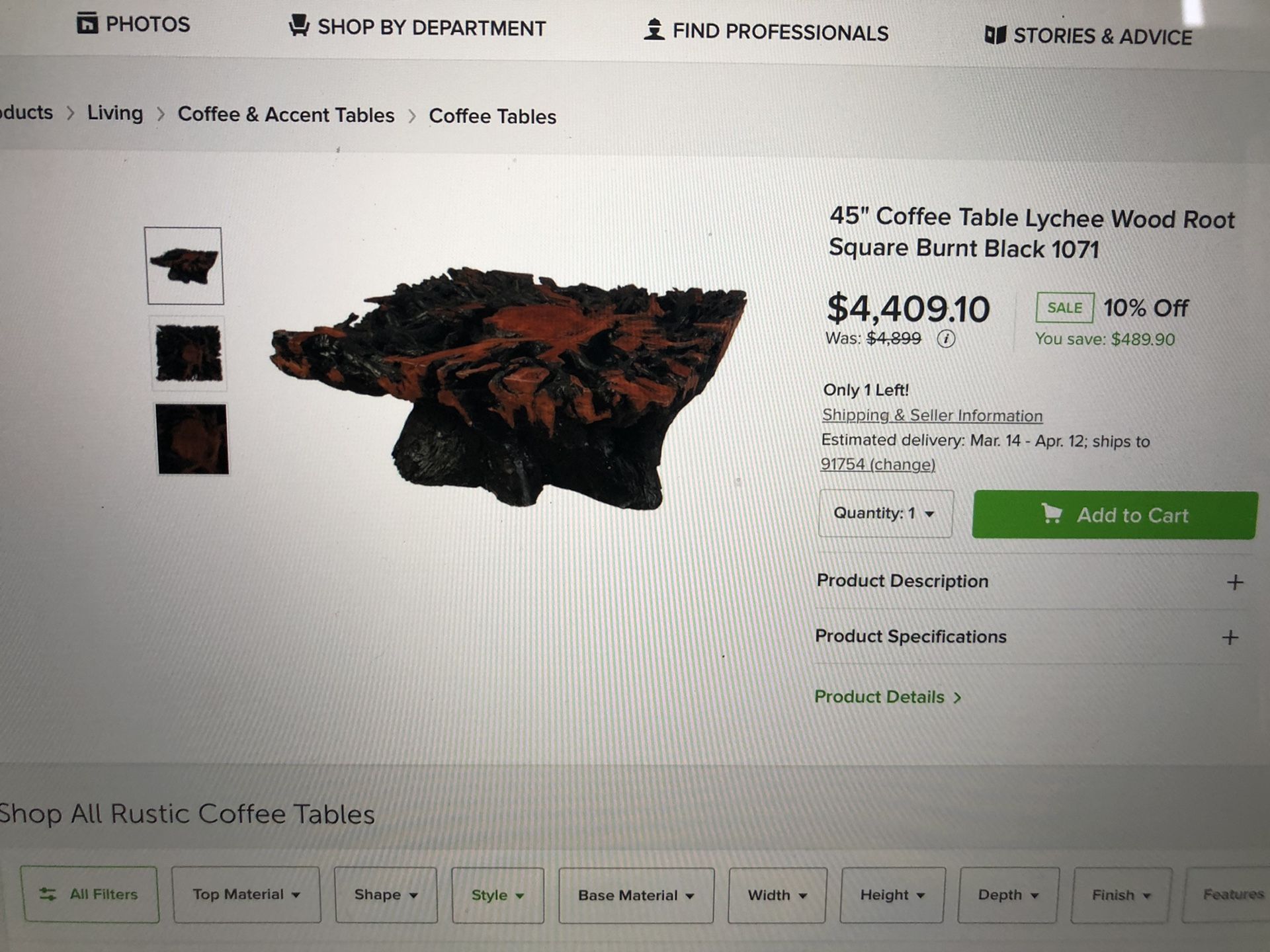 glass top WOOD ROOT TREE ROOT BURNT BLACK TABLE This is a pretty ridiculously amazing wood root tree root burnt black coffee table/end table If yo