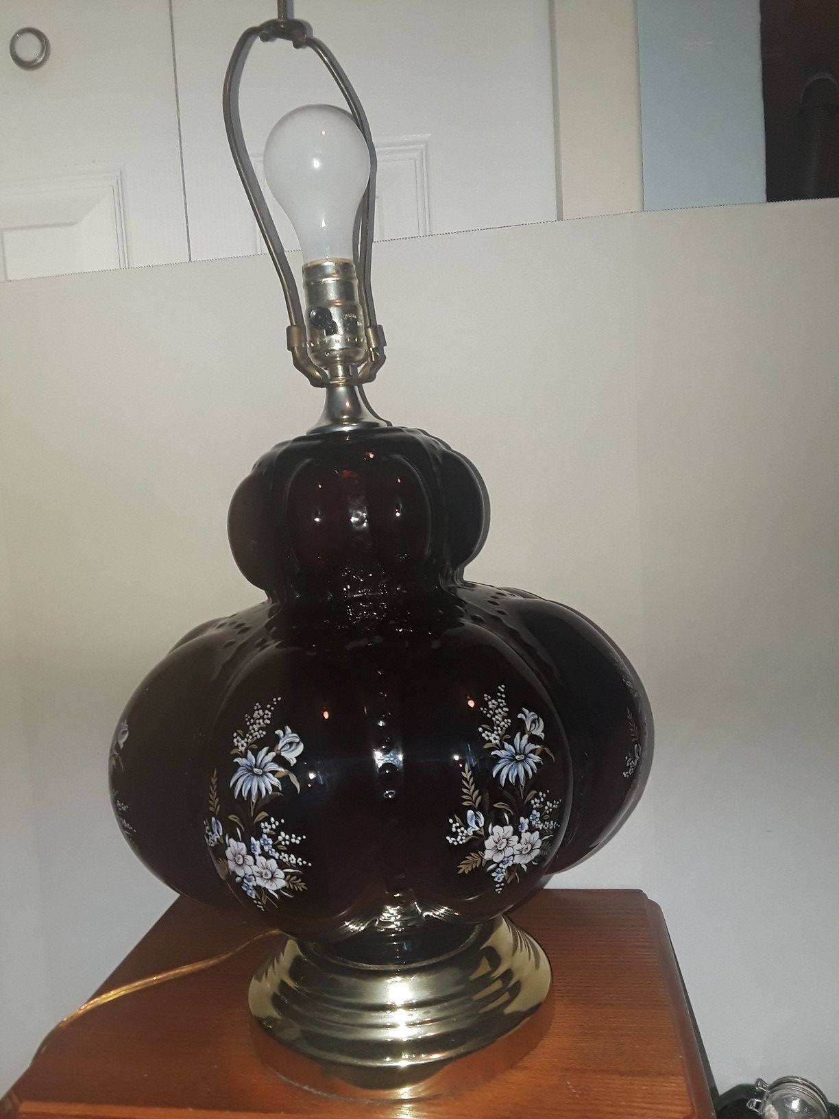 Vintage Mid Century Glass Lamp