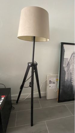Tripod Floor Lamp with Beige Shade, IKEA