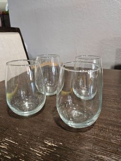 Set of 4 Stemless Wine Glasses