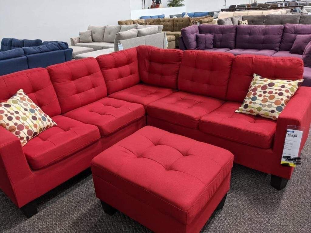 New Red Sectional Couch Only $50 Down Payment
