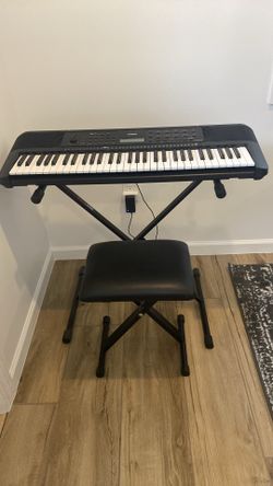 Yamaha piano Keyboard with stand and stool