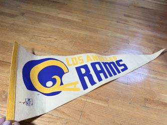 VINTAGE LOS ANGELES RAMS NFL FELT PENNANT – CLASSIC BLUE & GOLD