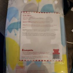 Bedding by Babyletto Crib Skirt Tulip Garden 52" X 28" X 12" Flowers