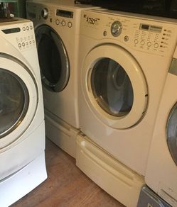 Lg tromm washer and dryer set/ one year warranty/ delivery and installation are available