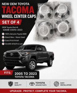 New OEM Toyota Tacoma Wheel Center Caps Set of 4