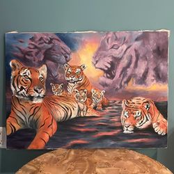 Tigers Journey Canvas Miami Inspired Art Prints
