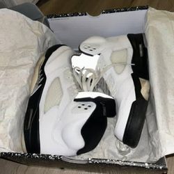 Jordan 5 Retro 'White Black' 10.5 