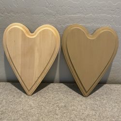 Valentine Wooden Craft Hearts