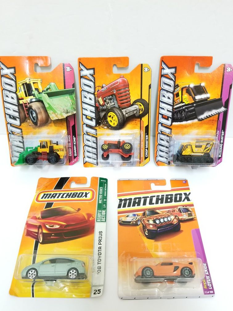 Lot of 5 Collectible Matchbox Cars MBX Series Toyota Prius Lotus Exige