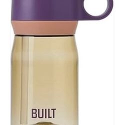 3 Pk Built Cascade Water Bottle With Straw Lid, 12oz, Purple Sunset, Made From Durable Tritan, Threaded Handle Lid, BPA Free