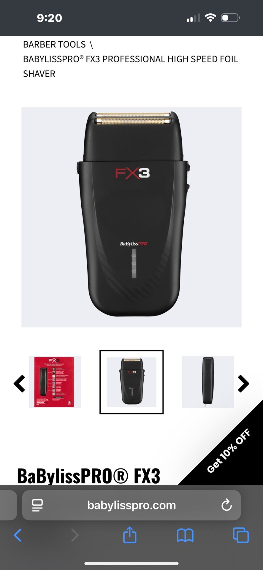 Babyliss FX3 Shaver
