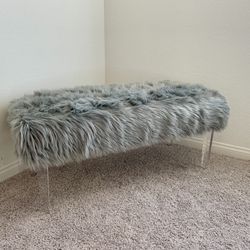 Glamour Faux Fur Bench