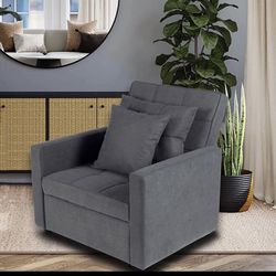 Sofa Bed Chair 3-in-1 Convertible Chair Bed, Lounger Sleeper Chair, Single Recliner for Small Space